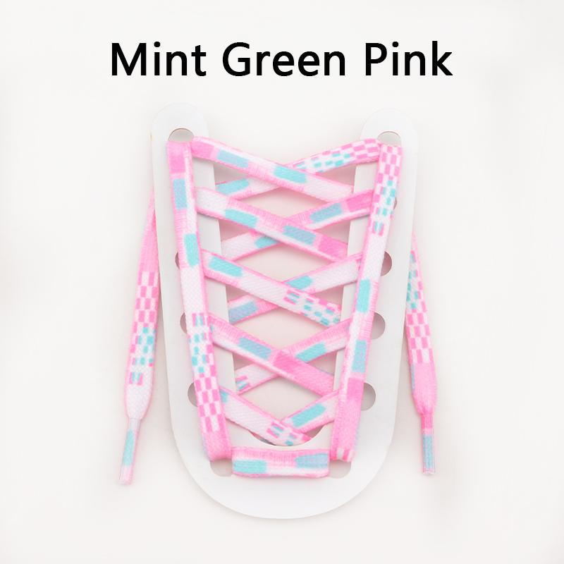 Lacci piatti per sneakers Tie-dye arcobaleno Lacci per scarpe personalizzati Lacci per scarpe da ginnastica Lacci per scarpe sportive Scarpe in tela AF1 Lacci per scarpe