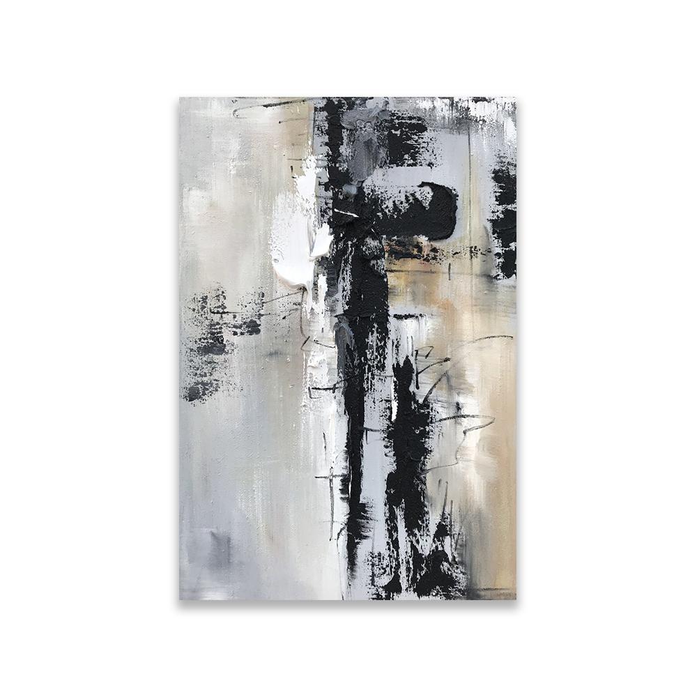 Large Black and Brown Abstract Canvas Painting Prints Brown Textured Abstract Wall Art Abstract Poster Modern Abstract Painting 21X30CMNo Framed