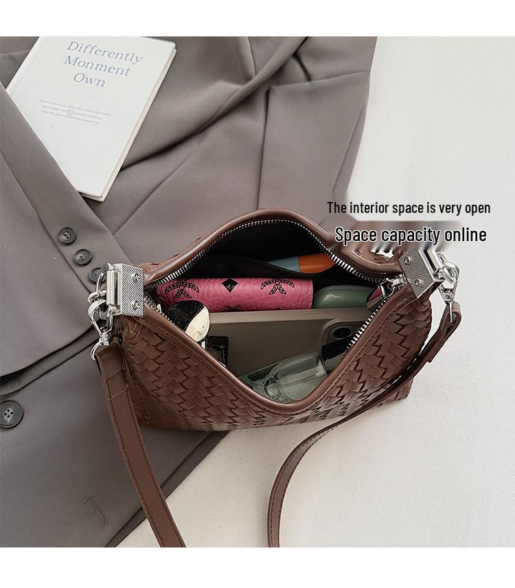 2025 Trendige gewebte Damen-Umhängetasche: Vielseitige Schulter- & Unterarmtasche