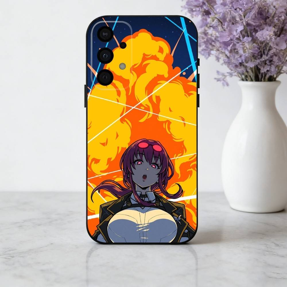 K-Kafka H-Honkai S-Star R-Rail Phone Case For Samsung Galaxy A73,A72,A71,A70,A53,A52,A51,Soft Silicone Black Cover