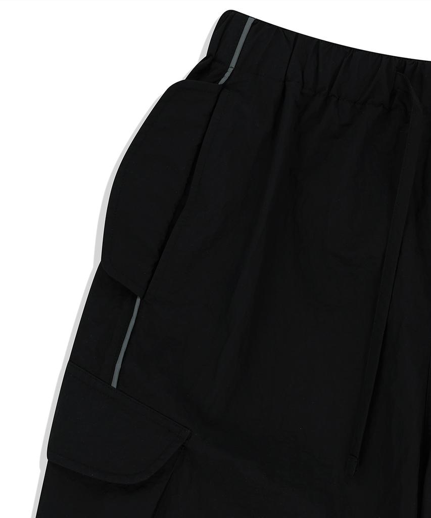MAHAGRID Nylon Cargo Parachute Pant Black(Mg2Fsmpa20A)