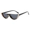 2023 Semi-Rimless Rhinestone Sunglasses - New Trendy European & American Street Style, Internet Celebrity-Inspired