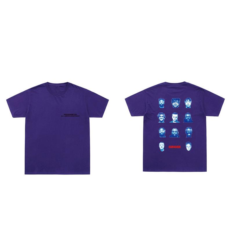 New Casual Brockhampton All-American Boyband T-Shirt Men GINGER Face Print Harajuku Tee Shirt Colorful Funny T Shirts Cotton Top