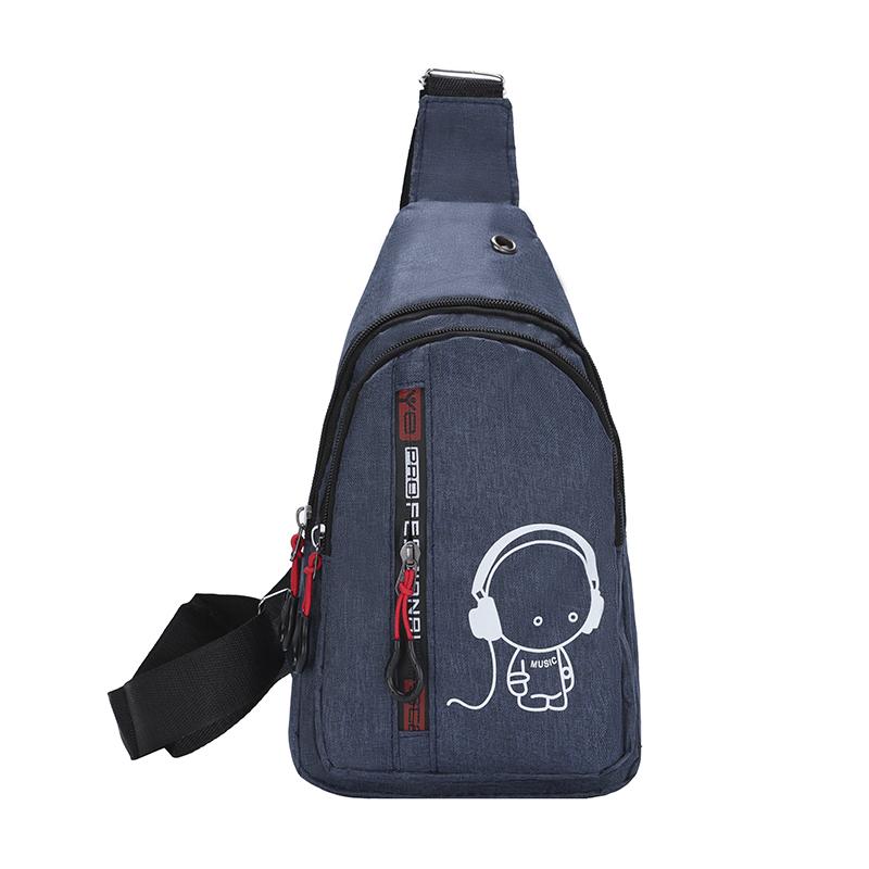 Men's Chest Bag  New Casual Fashion Shoulder Bag Male Hand Crossbody Korean Cycling Backpack