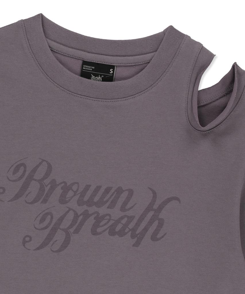 BROWNBREATH W Cut Out Tee - Lavender