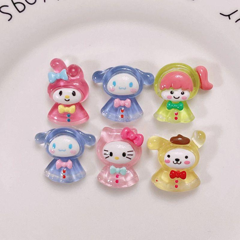 New Cartoon Cape Bunny Resin Accessories For Diy Cream Glue Phone Case Hairpin Cup Shoes Material Plastic/resin Material