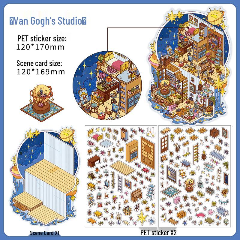 Jiji PaperMore 5th Series 2.5D Scenery Journal Stickers