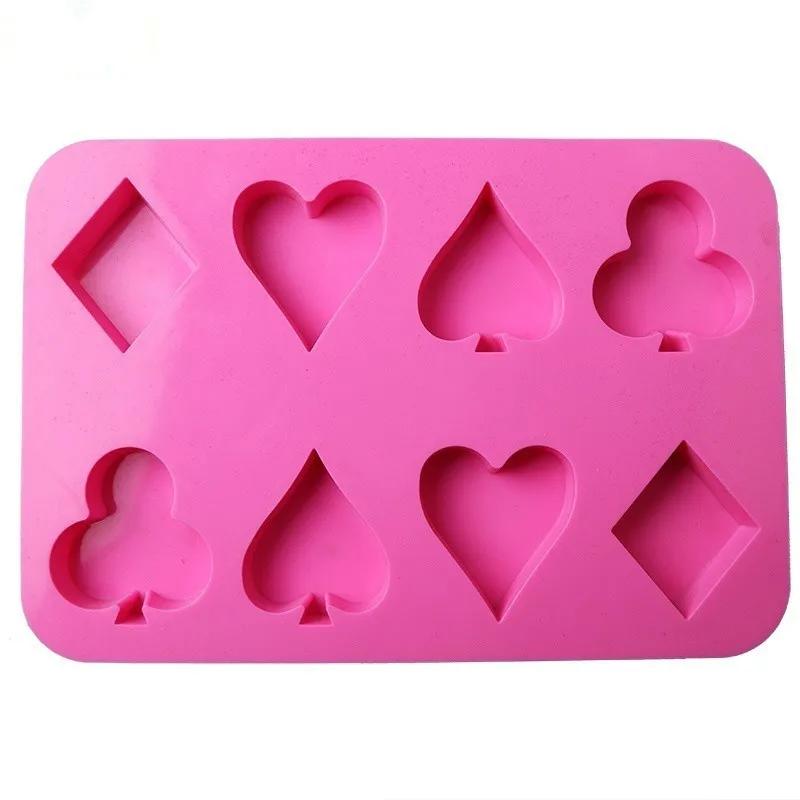 Kitchen Baking Molds 3D Cartoon Playing Card Mold Silicone Cake Mold Fondant Chocolate Candy Mold DIY Different Cake Decoration