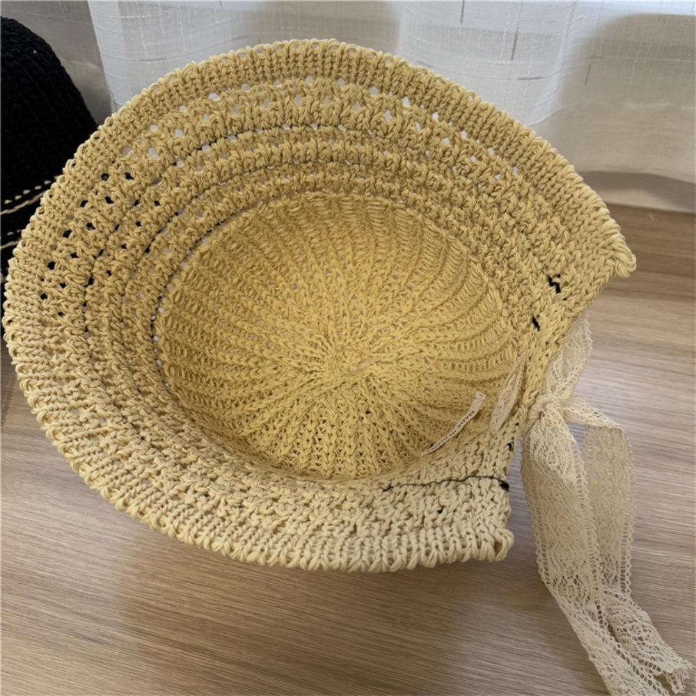 Anti-UV Bucket Hat Lace Fisherman Hat New Sunscreen Hat  Summer