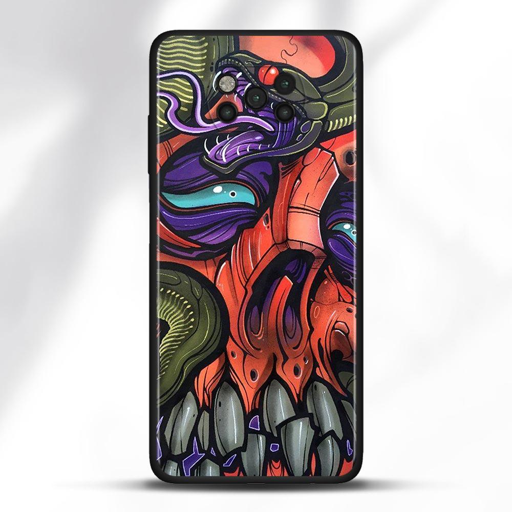 

Чехол для Poco X3 NFC M3 Pro M3 F3 F1, чехол для Mi Note 10 Pro Lite, чехол для Xiaomi CC9 Pro A3 A2 Lite, модный самурайский демон Mi Poco F3 GT