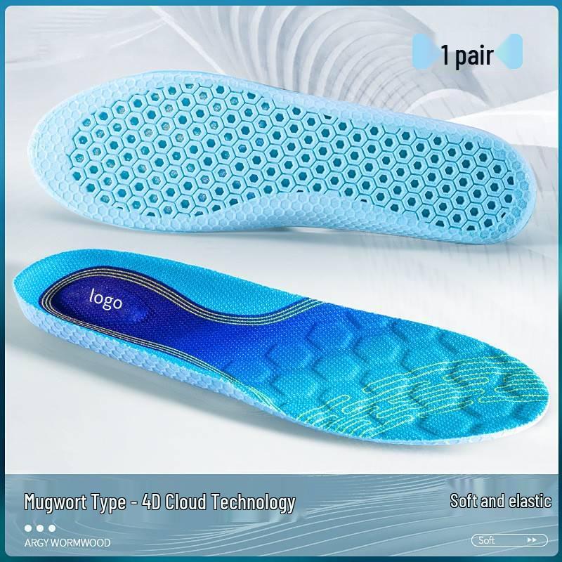 

Мужские и женские дышащие амортизирующие полынные стельки с поддержкой свода стопы для бега и военной подготовки 37-38 синий