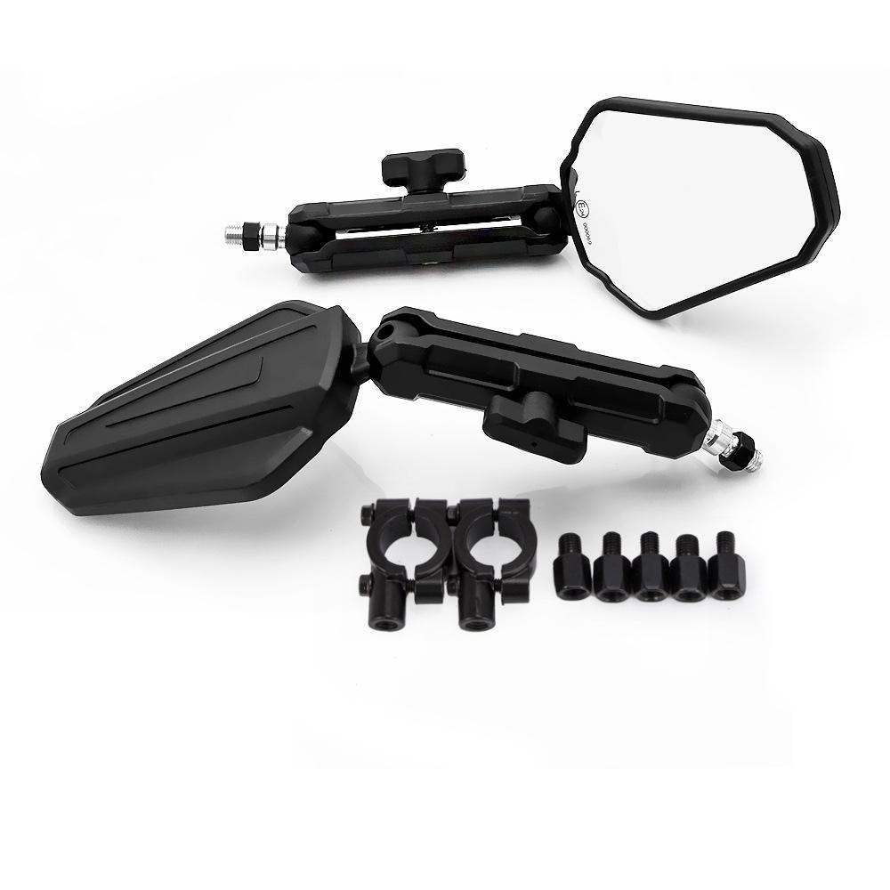 Universal 8MM 10MM Motorcycle Rear View Side Mirrors Foldable Rearview Handlebar Side Mirror Angle Adjustable