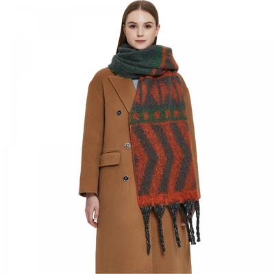 Weiblicher Schal Herbst Winter Imitation Mauhair Dicker warmer Quastenschal