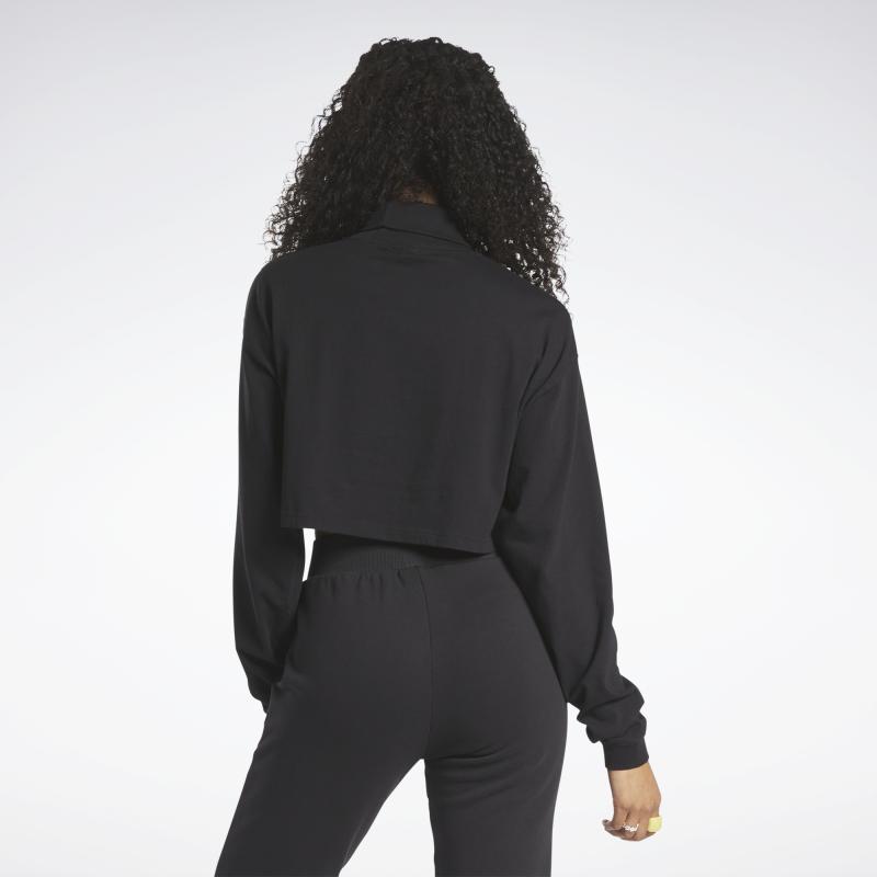 Reebok Americká retro sportovní mikina Dámské mikiny Černá HS0400