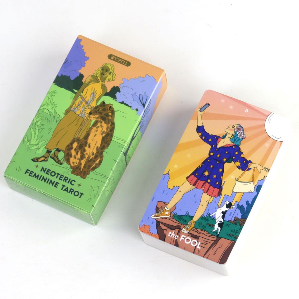 Neoterisches Feminines Tarot-Deck 10,3*6cm – 78 Stück Moderne Randlose Tarotkarten