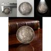 Antique Brass Coin Replica With Silver Plating For Vintage Collectors And Home Decor