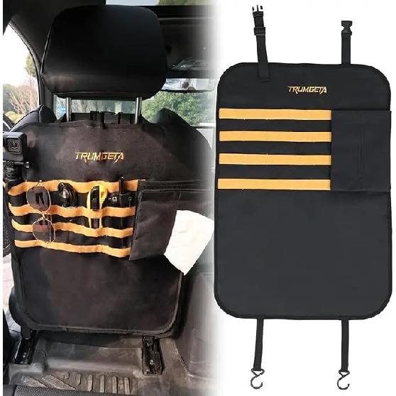 Seat Back Protector with Storage Organizer Universal Fit Waterproof Stain-Resist