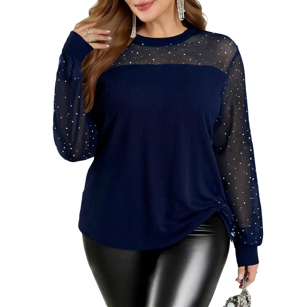 Dámský módní elegantní top s dlouhým rukávem pro dojíždění a volný čas