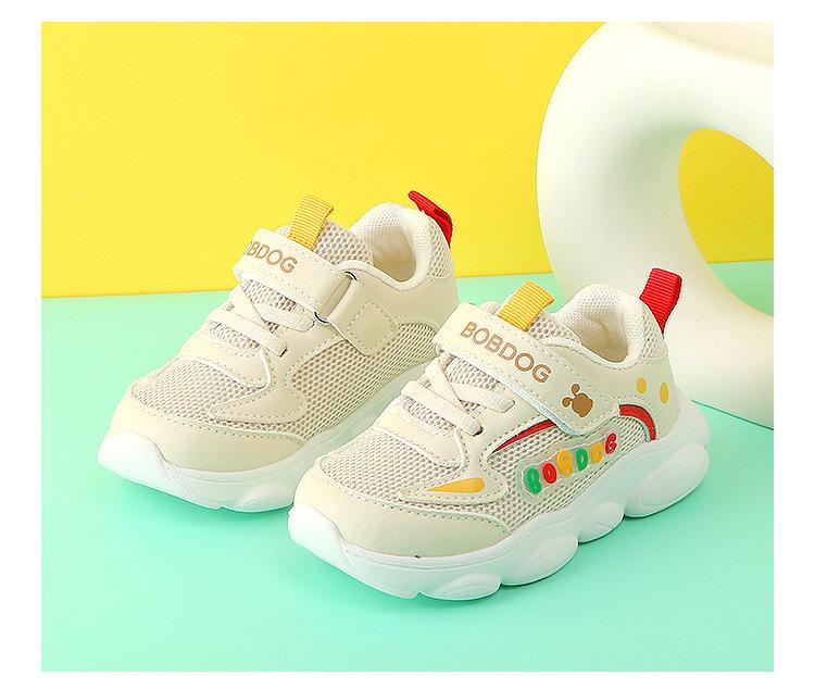 Bobodou Unisex Baby Mesh Walking Shoes - Anti-Slip Soft Sole Toddler Sports Shoes for Spring and Autumn (Ages 1-5)