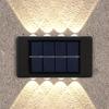 1/2 stk Solar Up Down Lights Utendørs Vanntett, Modern Nordic Sconce Belyser Utenfor Sollyssensor Lampe