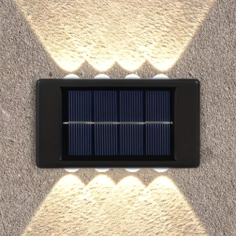 1/2 stk Solar Up Down Lights Utendørs Vanntett, Modern Nordic Sconce Belyser Utenfor Sollyssensor Lampe