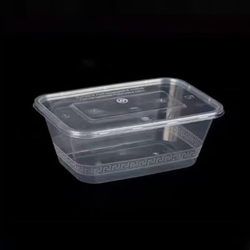 Rectangular Disposable Thickened Plastic Food Containers with Lids