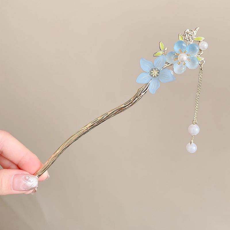 Traditional Sandalwood Hairpin for Chinese Cheongsam & Hanfu Updo