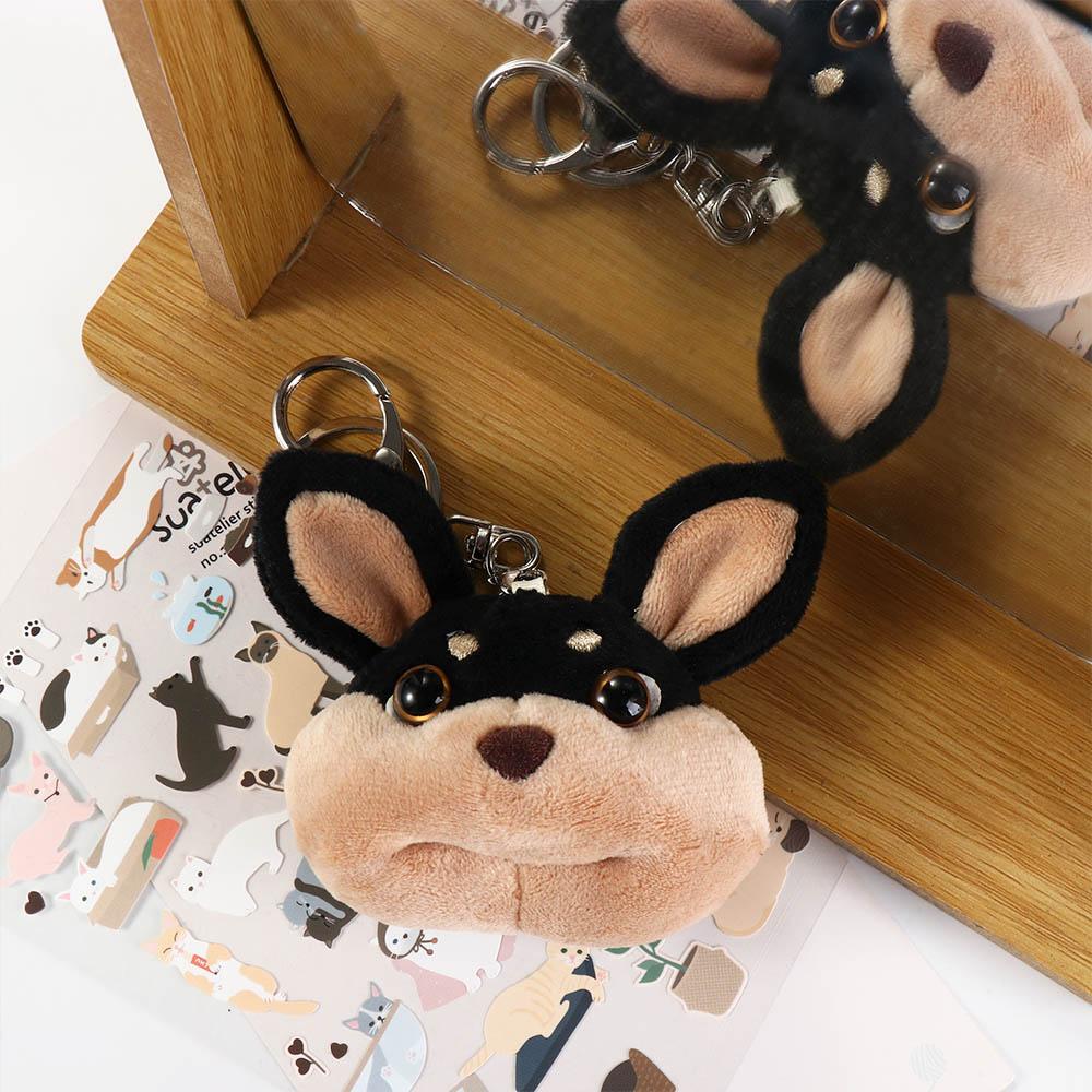 Bee Dog Plush Bee Dog Keyring Cartoon Bee Dog Plush Keychain Bee Dog Plush Doll Keychain  Girl Boy