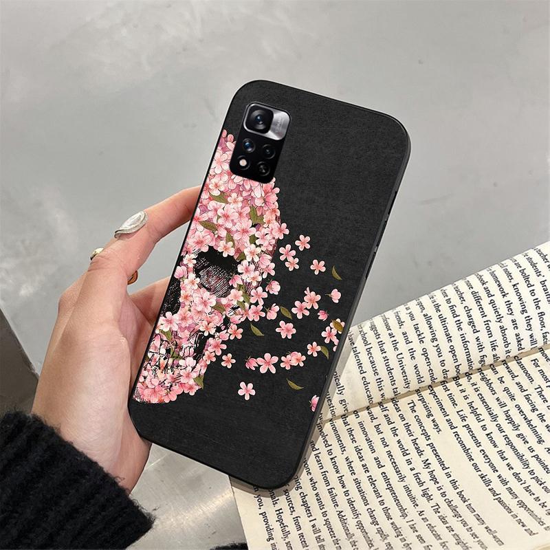 Phone Case For Xiaomi Redmi Note 13 12S 12 Pro 11S 11 10 Pro 10S 12S Redmi 10 10C 9C 13C Skull Skeleton Woman