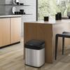 Sensor Trash Can 20L Stainless Steel Automatic Trash Can with Motion Sensor, Inner Bucket 33 X 25 X 42.5 Cm Silver+Black