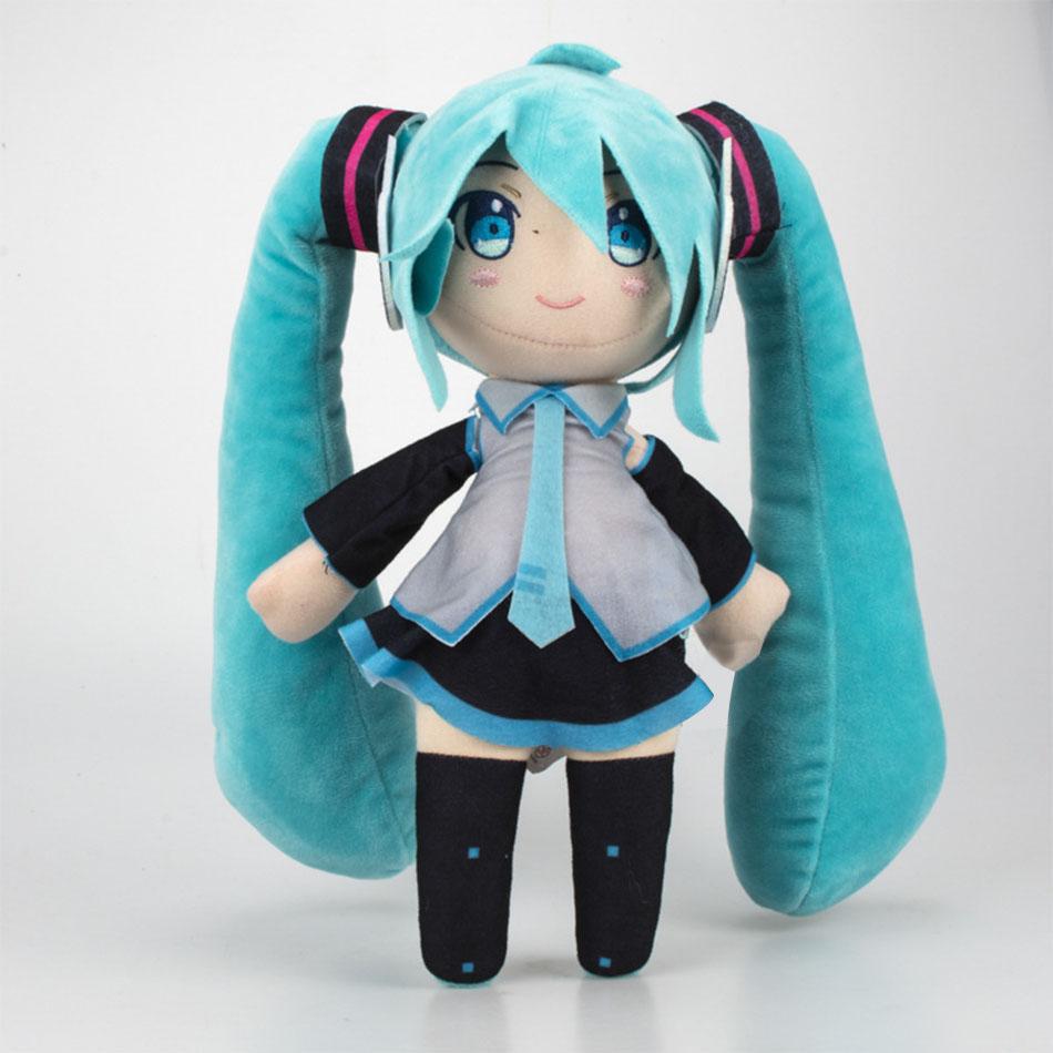20-29cm Hatsune Miku Kawaii Q Verze Fufu Figurka Plyšová Panenka Anime Periferie Plyšák Sběratelský Model Ozdoba Hračky Dárky