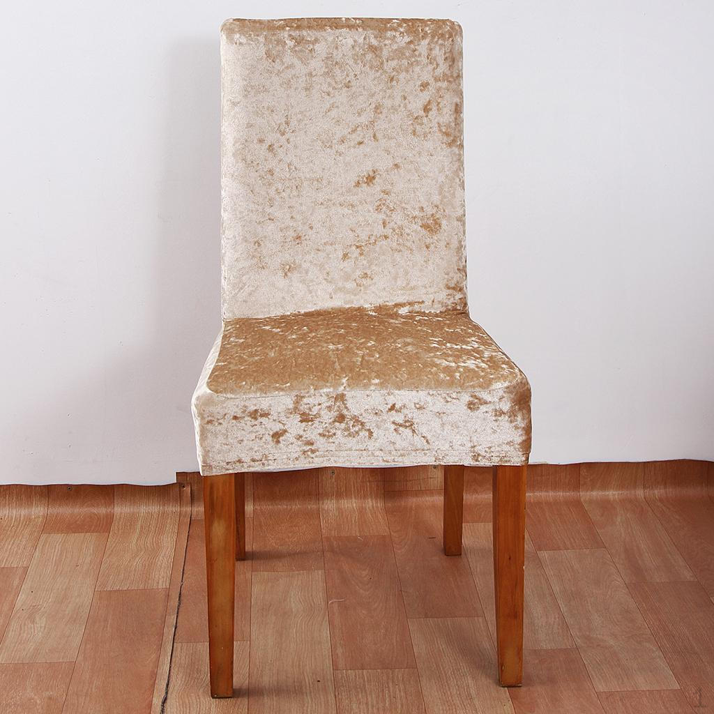 

High Velvet Dining Cover Wrinkle Resistance Soft Thick Covers for Slipcover Protectors Champagne