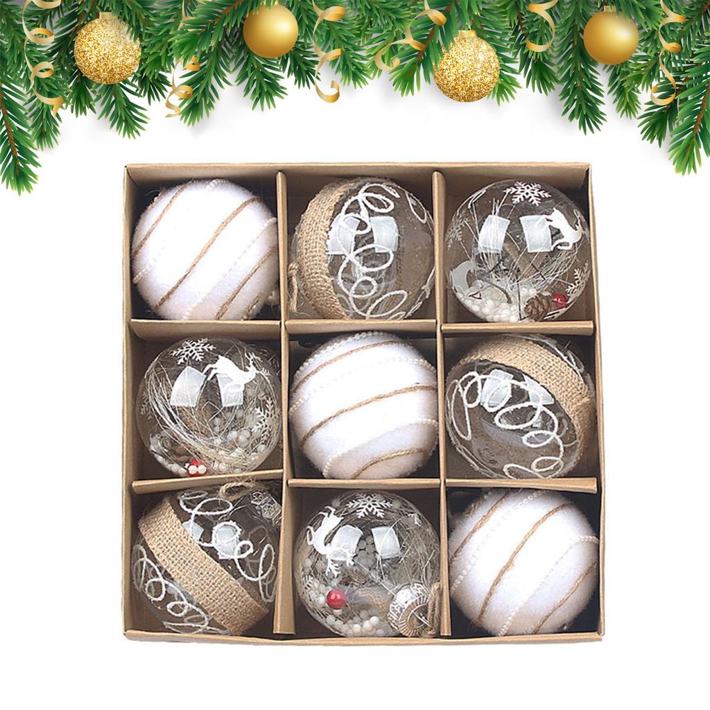 Christmas Ball Ornaments Set Multi Styles Not Easy To Deform Lightweight Ball Suitable for Holiday Wedding Party