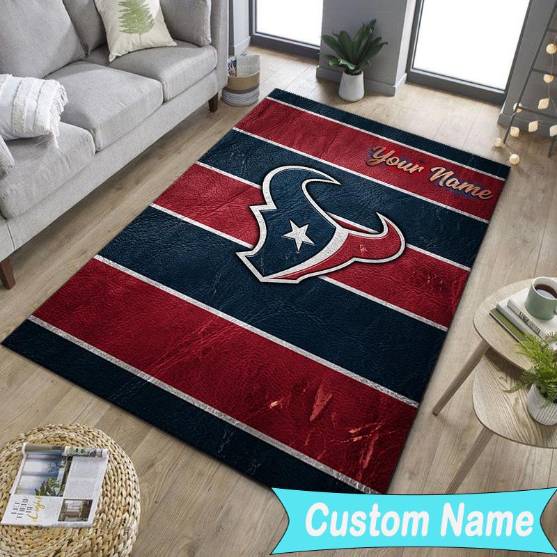 Custom NameTexans basketball Carpet, Indoor Rug, Chair Rug, Living Rooms, Doormat Made From Polyester Home Decor Birthday Christmas Gifts