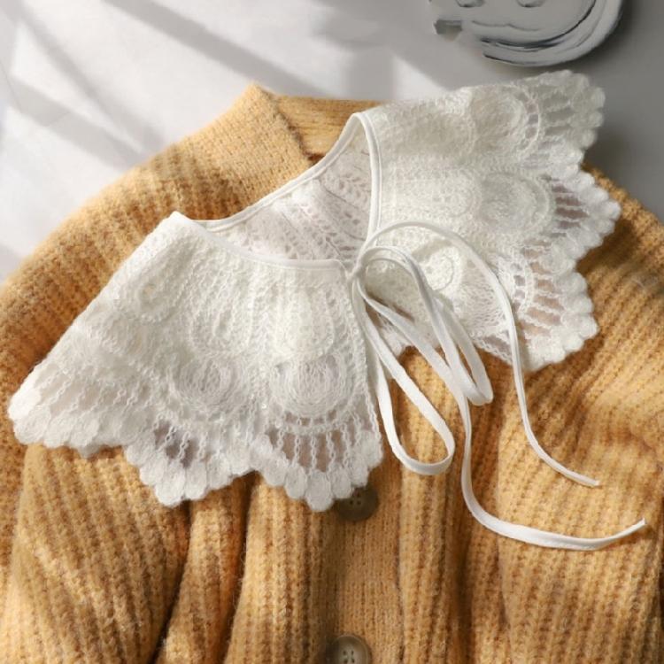 Floral Shirt Collar Detachable Embroidery Faux Collar Female Clothes Accessories