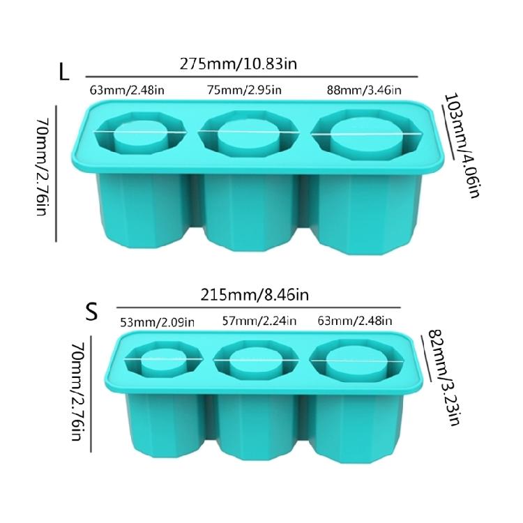 Hollow Cylinders Ice Tray for Large Water Cup Ice Cube Maker Ice Lattices Molds