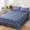Non-slip Bed Skirt with 2 Pillowcases High Quality Simmons Protective Cover Soft Bedspread for Home
