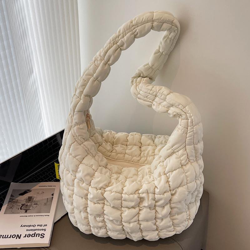 Large-capacity Fashionable Foreign Style Casual Bag 2025 New Versatile Ins Shoulder Crossbody Bag Solid Color Versatile Tote Bag