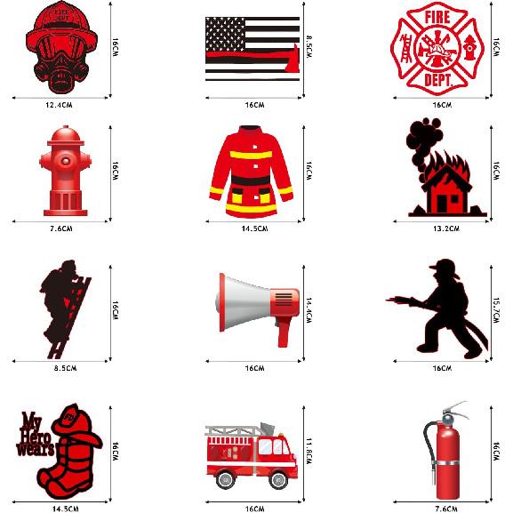 Firefighter Party Decorations Firetruck Party Decoration Fireman Party Decor Supplies Hanging Swirls Party Streamers 24pcs Kids Baby Shower Fire