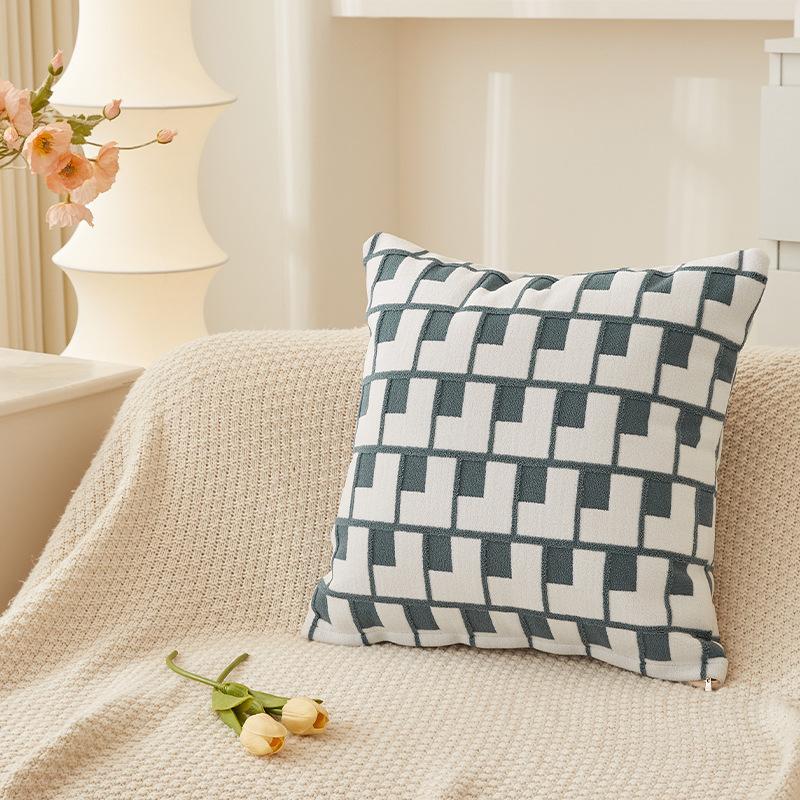 

Наволочка 45x45см Декоративная наволочка для диванной подушки Гостиная Чехол для подушки Прикроватная Ретро Домашний декор 45 * 45 double-sided pillowcase single pillowcase синий