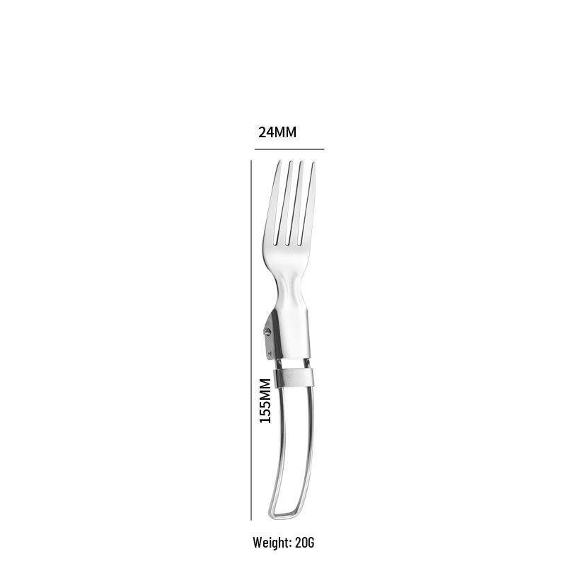 304 Stainless Steel Detachable Cutlery Set: Folding Knife, Fork, Spoon, and Chopsticks for Outdoor Camping and Travel