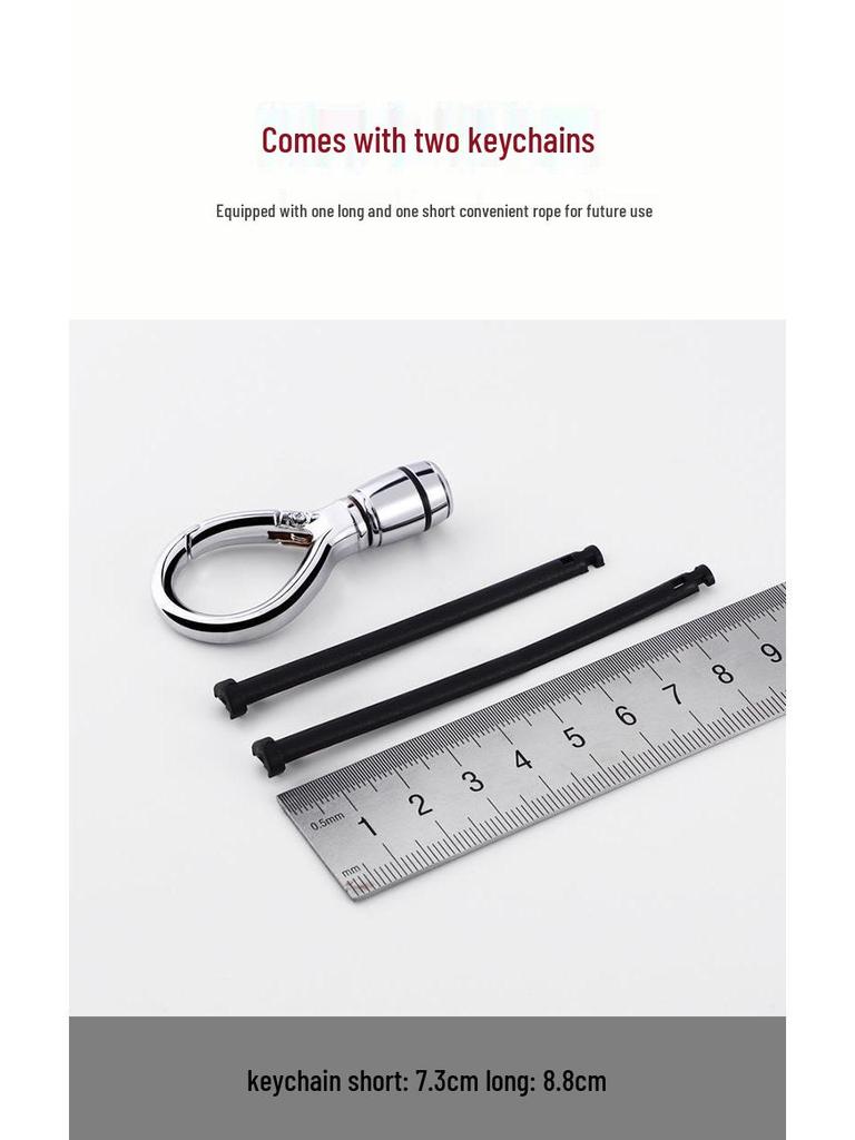 Simple Alloy Car Keychain Pendant for Men & Women – Anti-Loss Lanyard for Keys