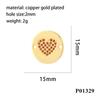 Electroplated Gold Zircon Heart & Star Pendant for DIY Necklaces & Bracelets