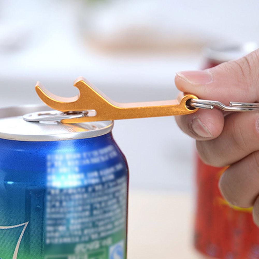 1Pc Colored Aluminum Bottle Opener Keychains Beer Bottle Opener Keychain Keyring for Kitchen