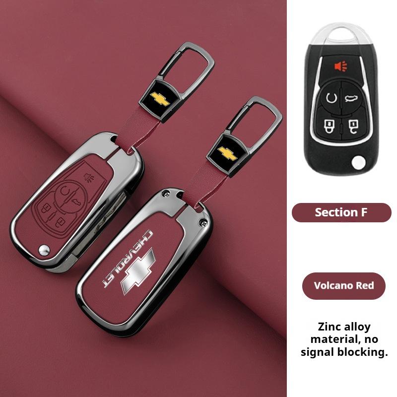 Car Key Case Cover Protective Shell for Chevrolet Chevy Malibu Camaro Cruze Traverse Spark Equinox Sonic Volt Leather Keychain