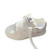 Vielseitige Plattform Casual Sport Board Schuhe Frühling neu Nische originell beige bedruckte Brotschuhe