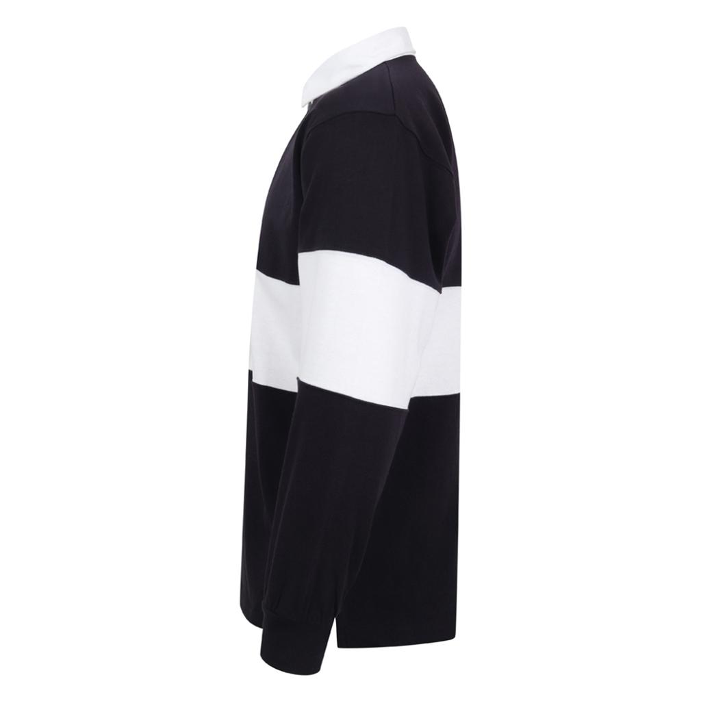 Front Row Adults Unisex Paneled Tag Free Rugby Shirt