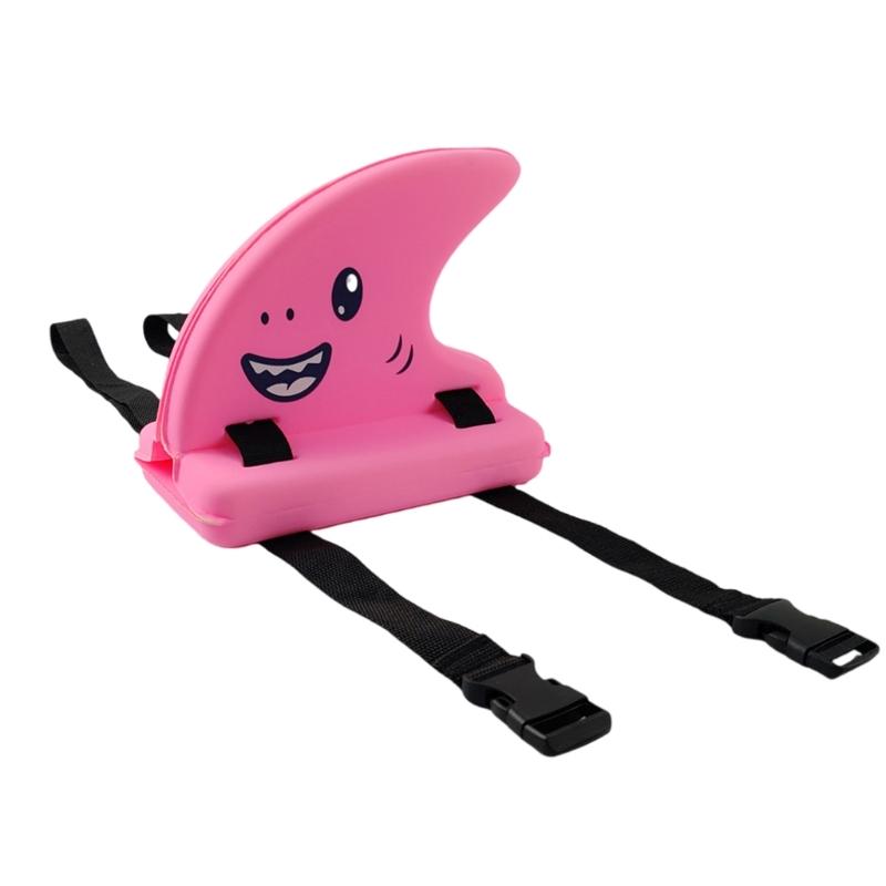 Children Swimming Sports Back Float Wearable Fish Fin Shaped Float Swimming Trainer for Kids Child Pool Swim розовый