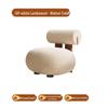 Cream Lamb Wool Hippo Chair: Modern Single Sofa for Bedroom & Living Room
