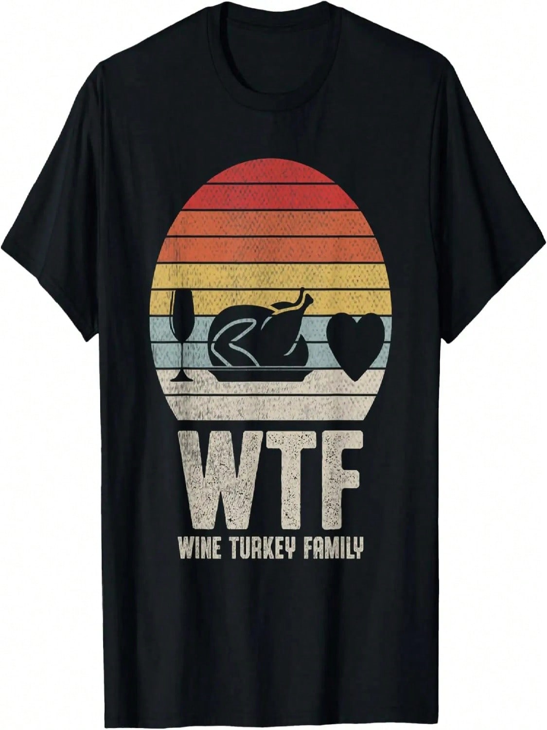 Thanksgiving Pun Wine Turkey Family Funny Turkey T-Shirt S